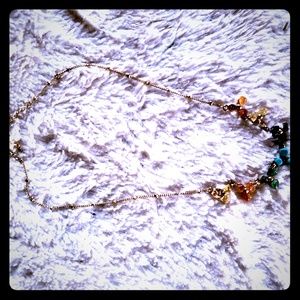 Gold Necklace w/ Summer-Colored Stone Design